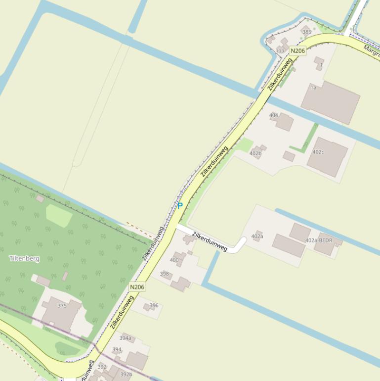 Kaart van de Zilkerduinweg.