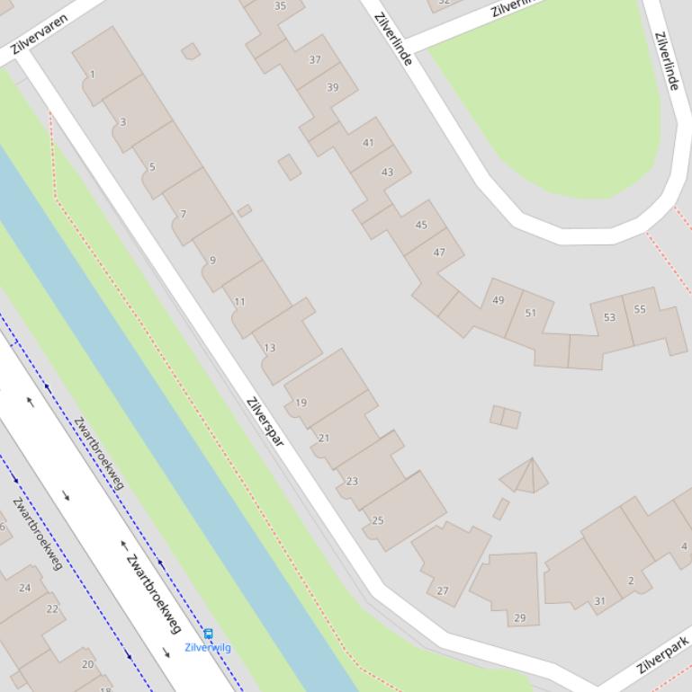 Kaart van  Zilverspar.