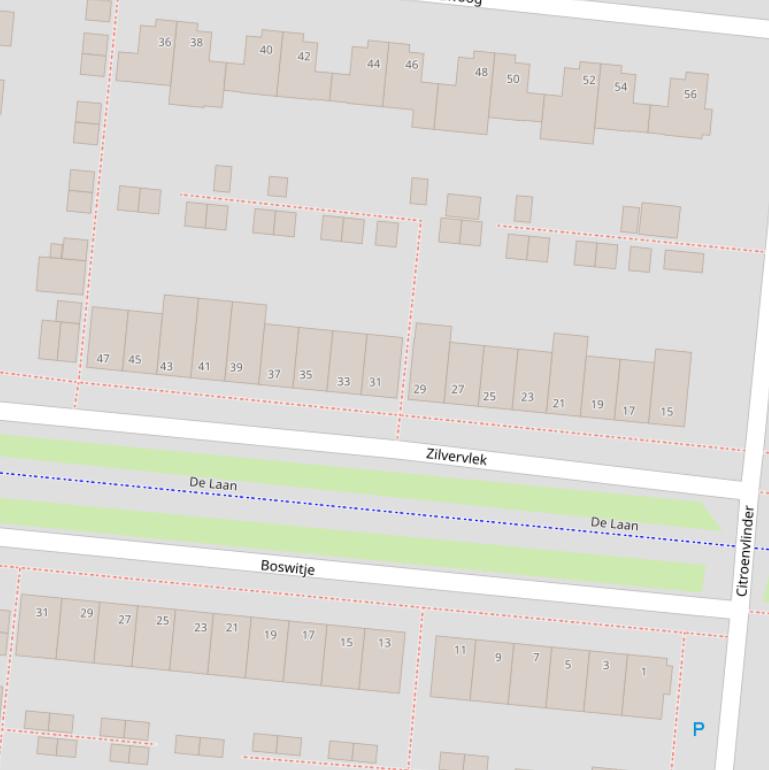 Kaart van  Zilvervlek.