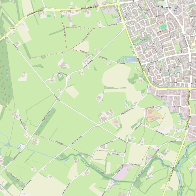 Kaart van de Zoekerweg.