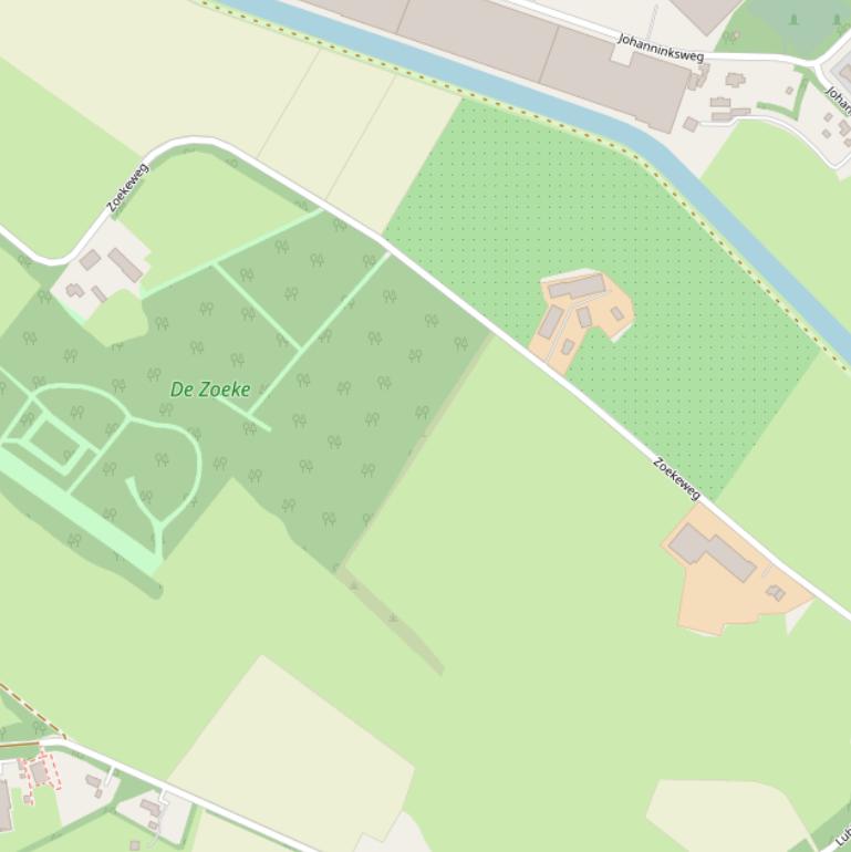 Kaart van de Zoekeweg.