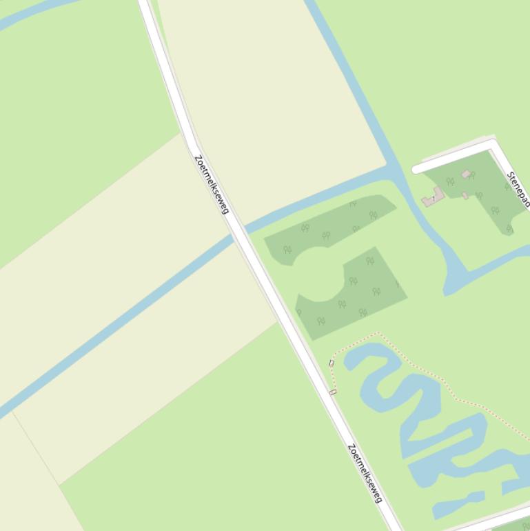 Kaart van de Zoetemelkseweg.