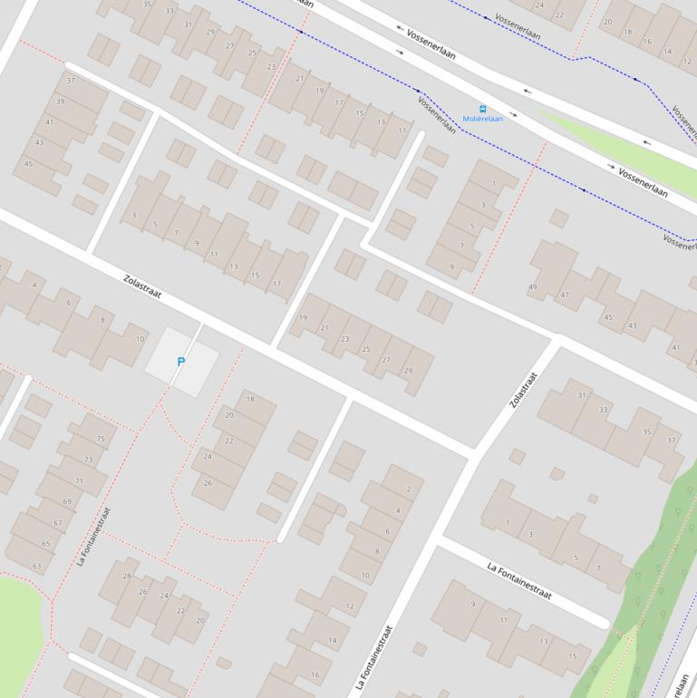 Kaart van de Zolastraat.