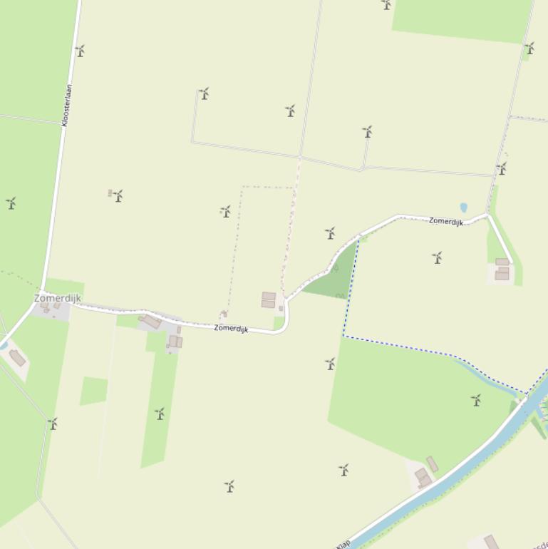 Kaart van de Zomerdijk.
