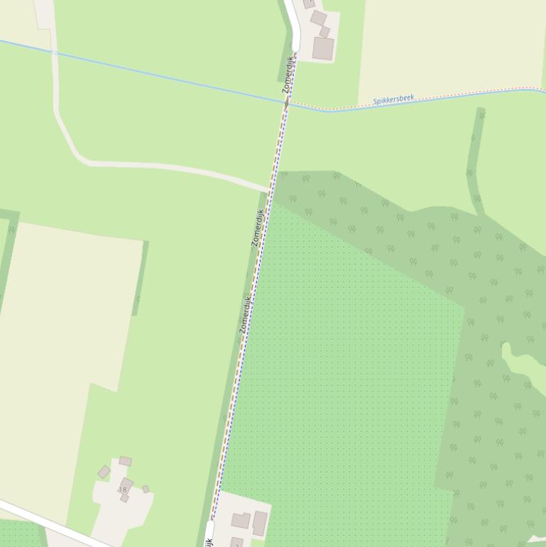 Kaart van de Zomerdijk.