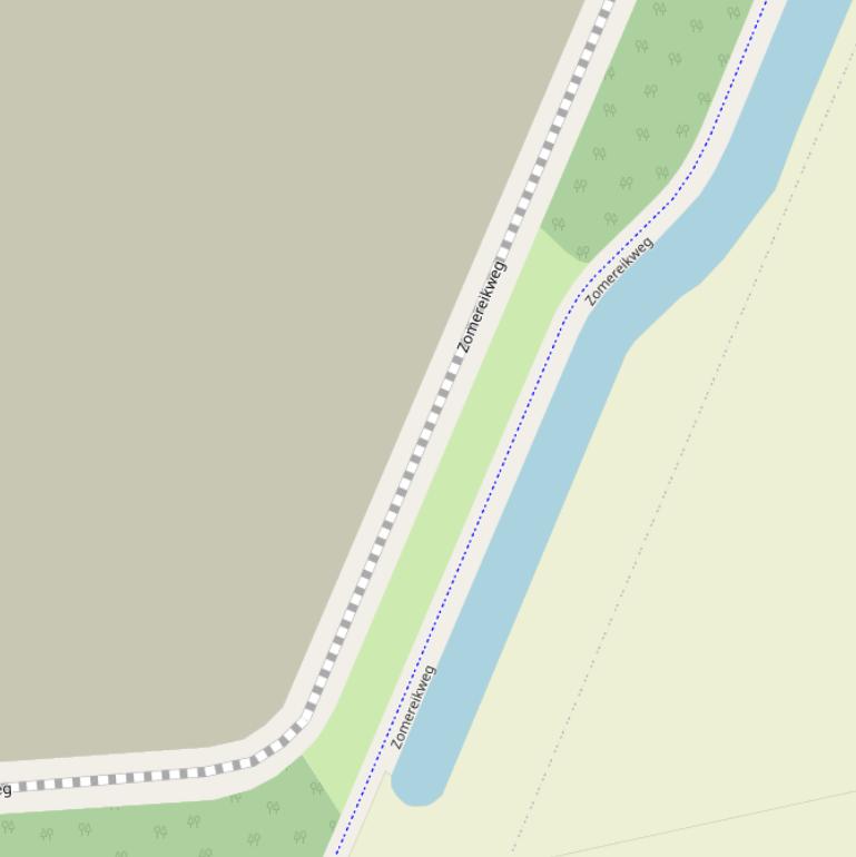 Kaart van de Zomereikweg.