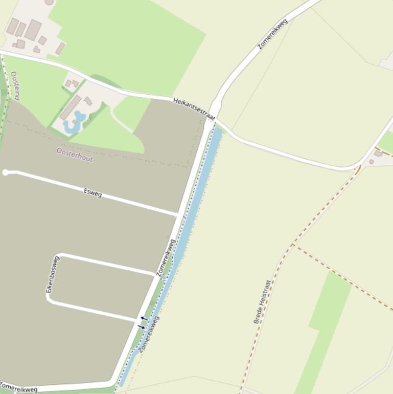 Kaart van de Zomereikweg.