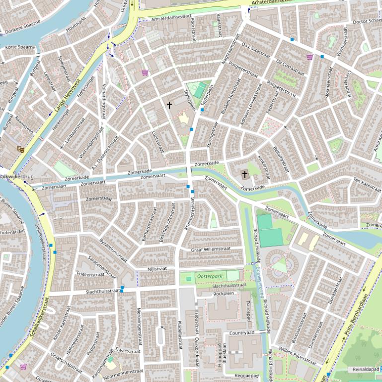 Kaart van de Zomerkade.