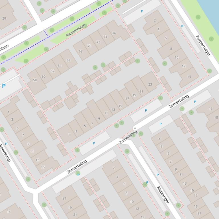 Kaart van  Zomertaling.