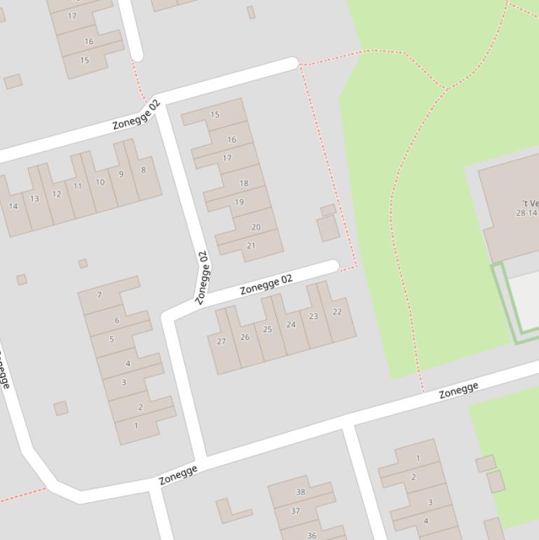 Kaart van  Zonegge 02.