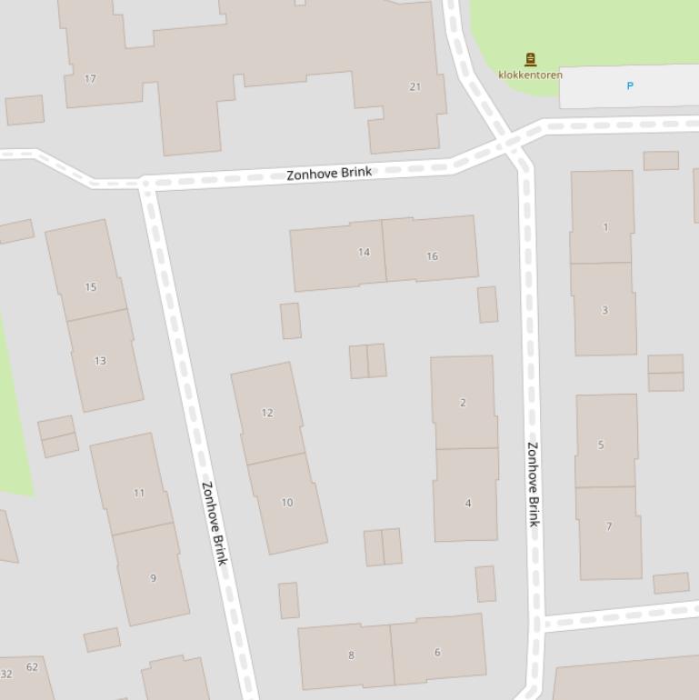 Kaart van  Zonhove Brink.