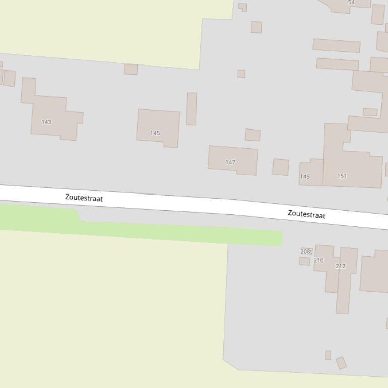 Kaart van de Zoutestraat.