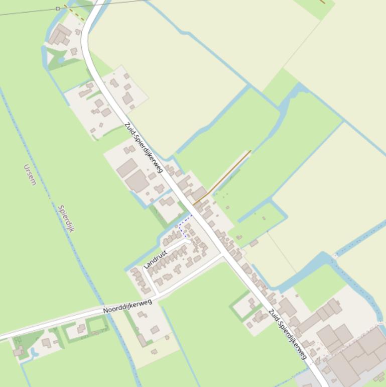 Kaart van de Zuid-Spierdijkerweg.