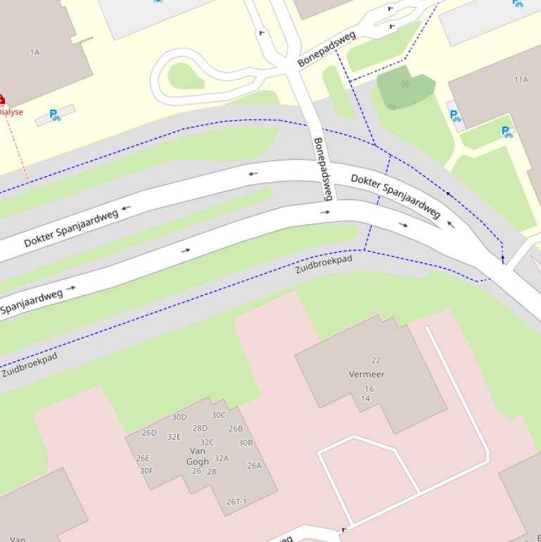 Kaart van het Zuidbroekpad.