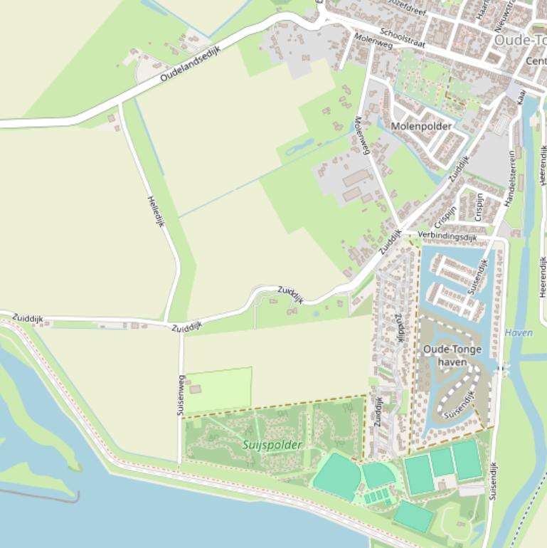 Kaart van de Zuiddijk.