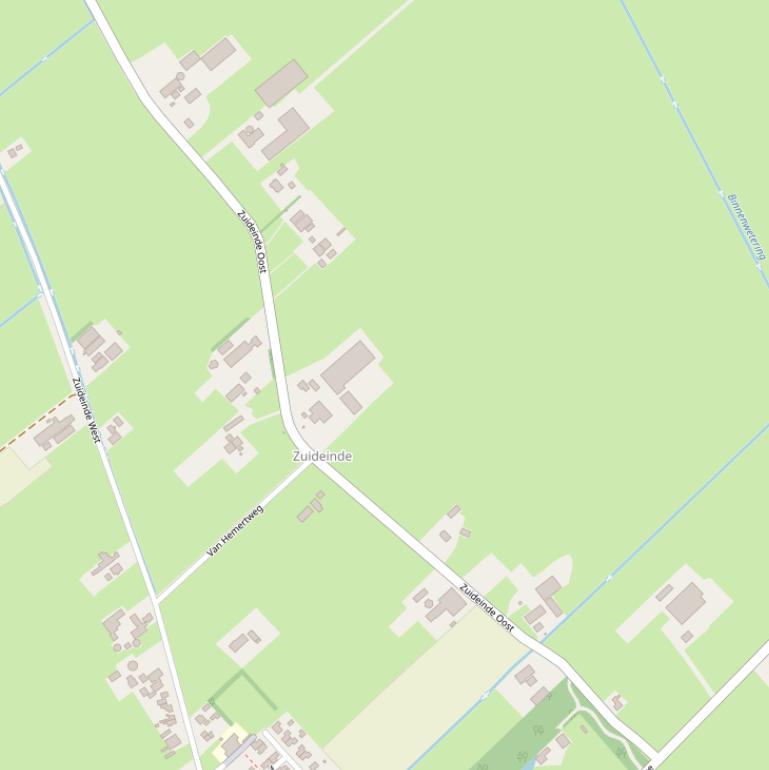 Kaart van  Zuideinde Oost.