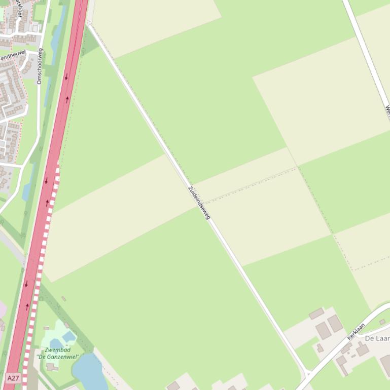 Kaart van de Zuideindseweg.