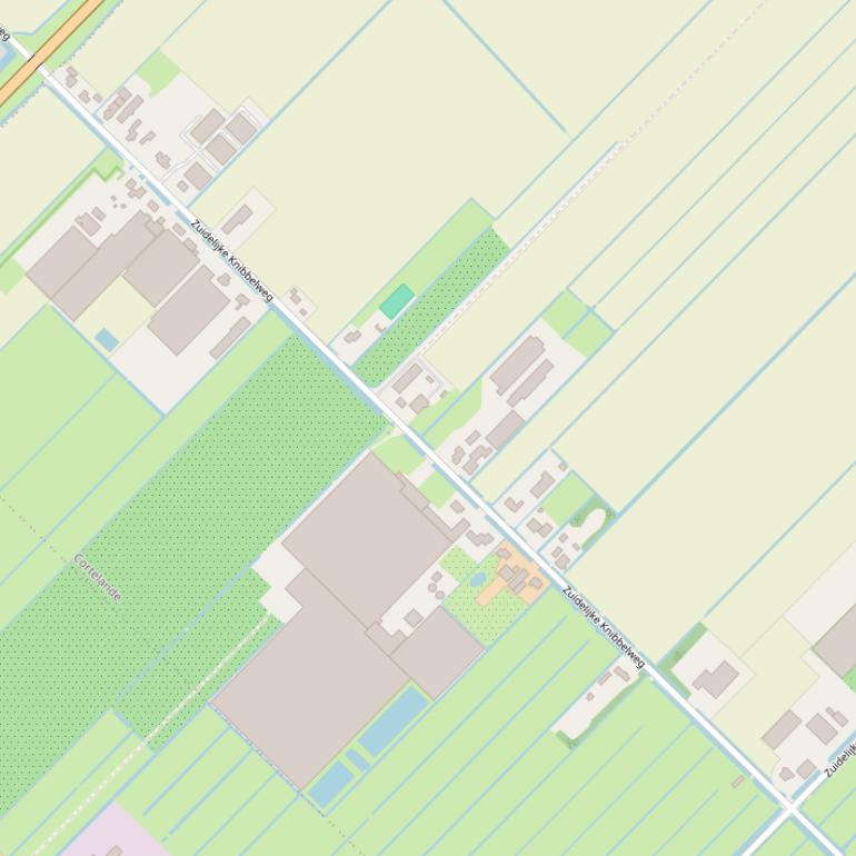 Kaart van de Zuidelijke Knibbelweg.