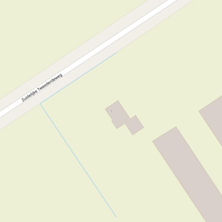 Kaart van de Zuidelijke Tweederdeweg.