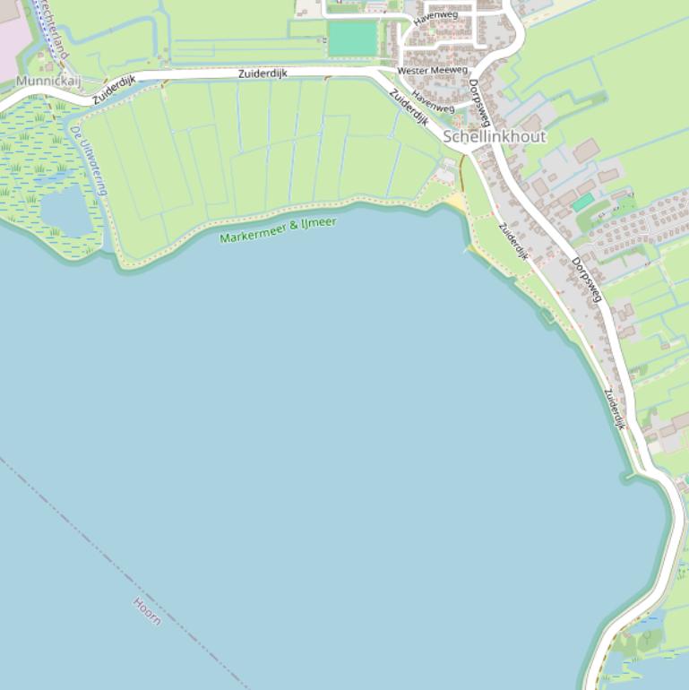 Kaart van de Zuiderdijk.