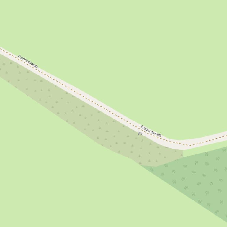 Kaart van de Zuideresweg.