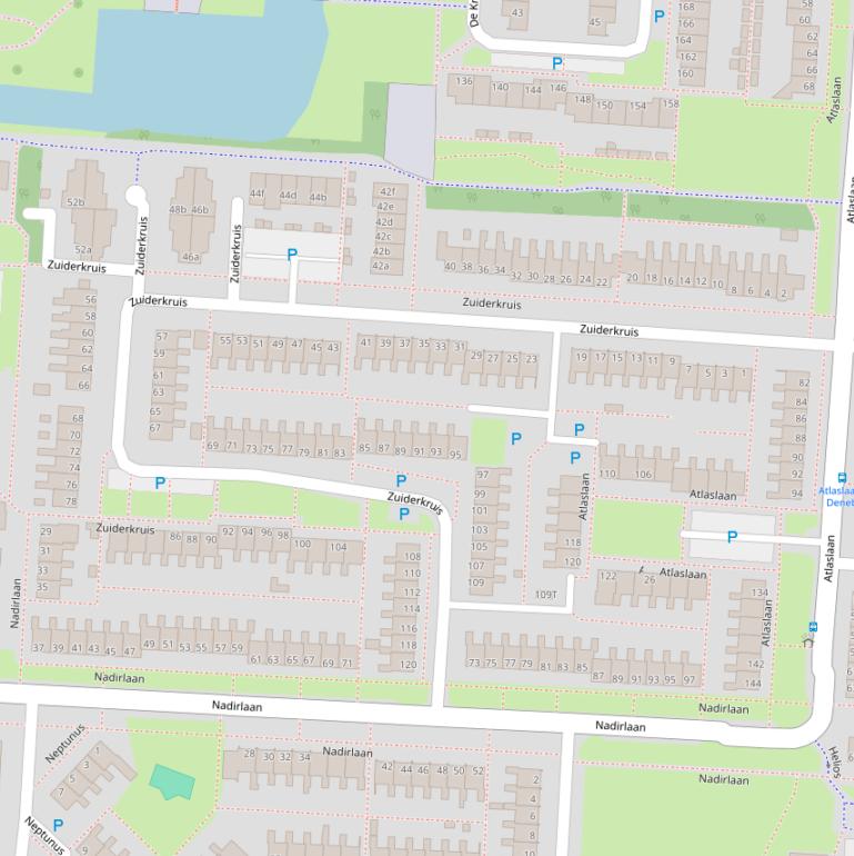 Kaart van  Zuiderkruis.