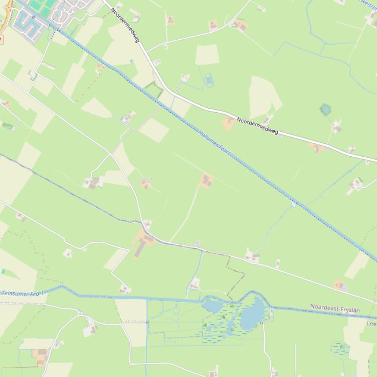 Kaart van de Zuidermiedweg.