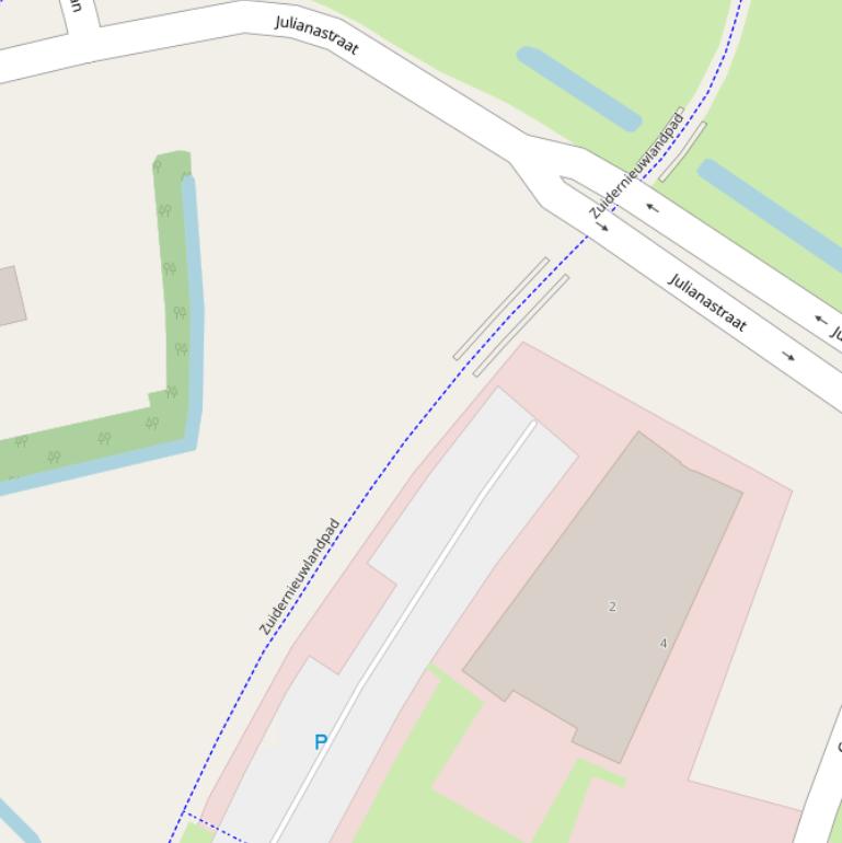 Kaart van het Zuidernieuwlandpad.
