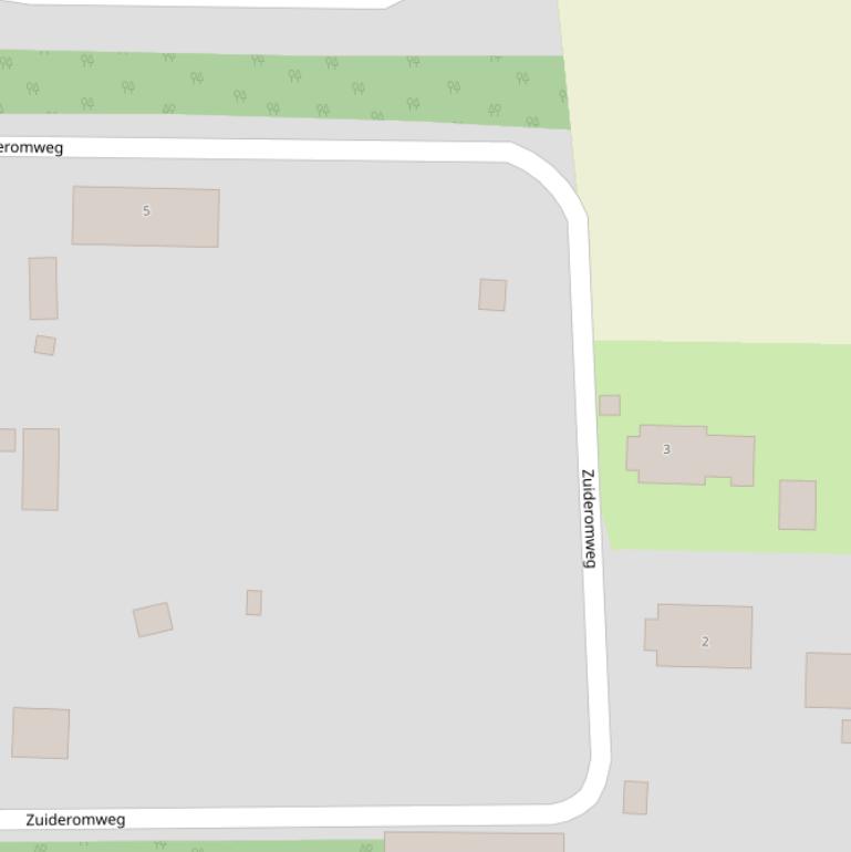 Kaart van de Zuideromweg.