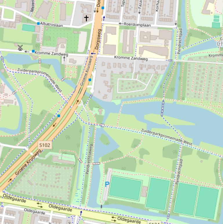 Kaart van  Zuiderparkpromenade-West.