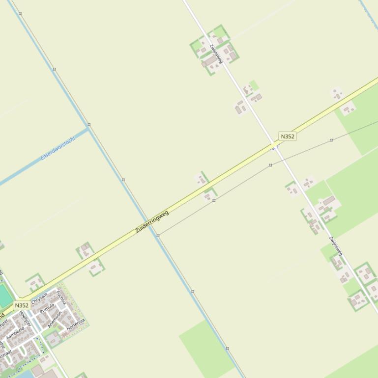 Kaart van de Zuiderringweg.