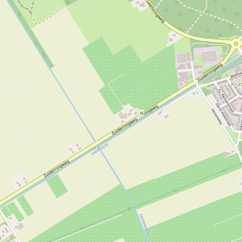 Kaart van de Zuiderringweg.