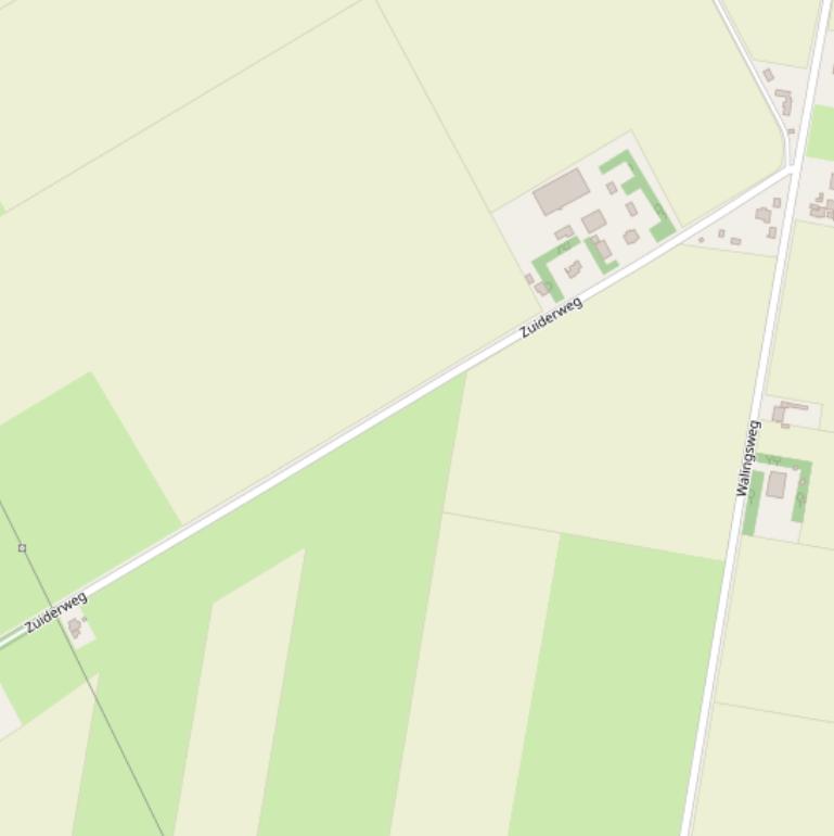 Kaart van de Zuiderweg.