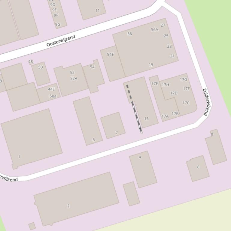 Kaart van  Zuiderwijzend.