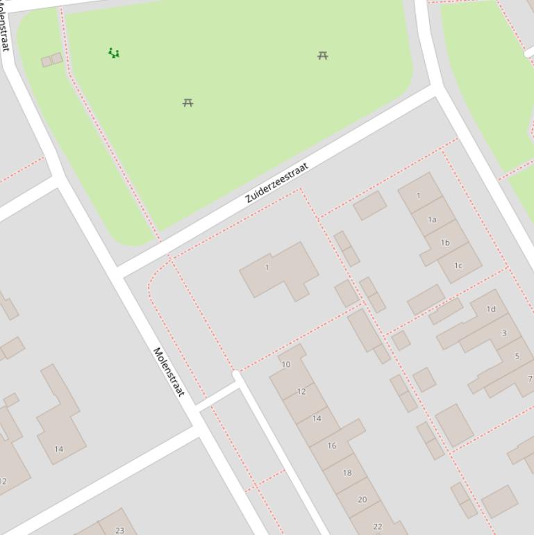 Kaart van de Zuiderzeestraat.