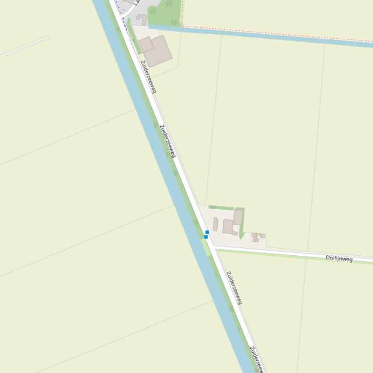 Kaart van de Zuiderzeeweg.