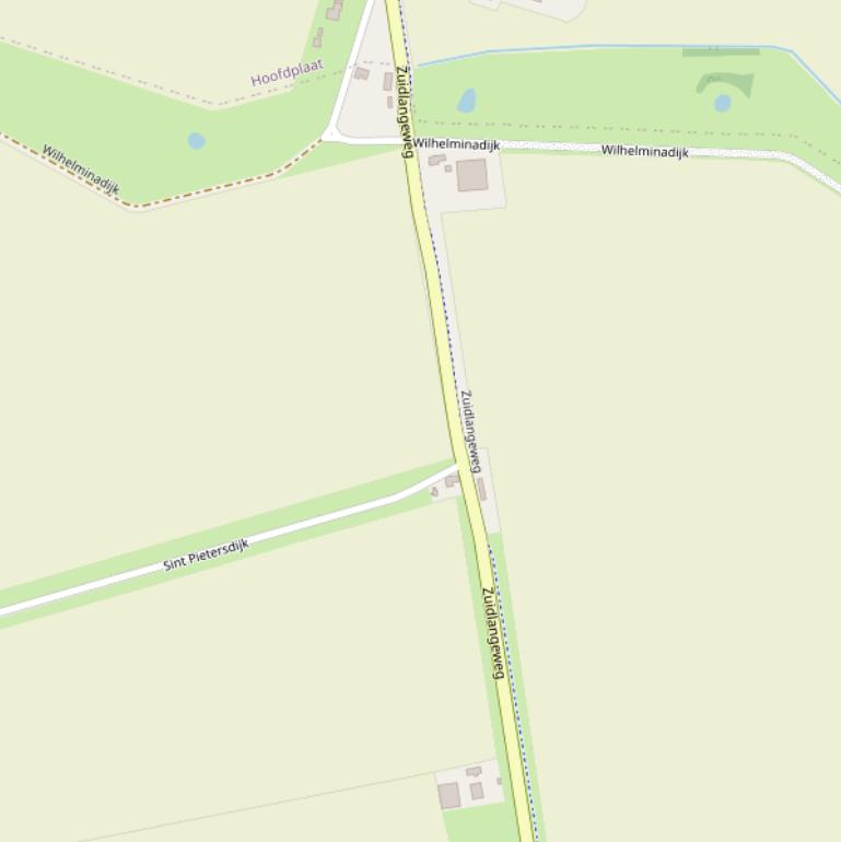 Kaart van de Zuidlangeweg.