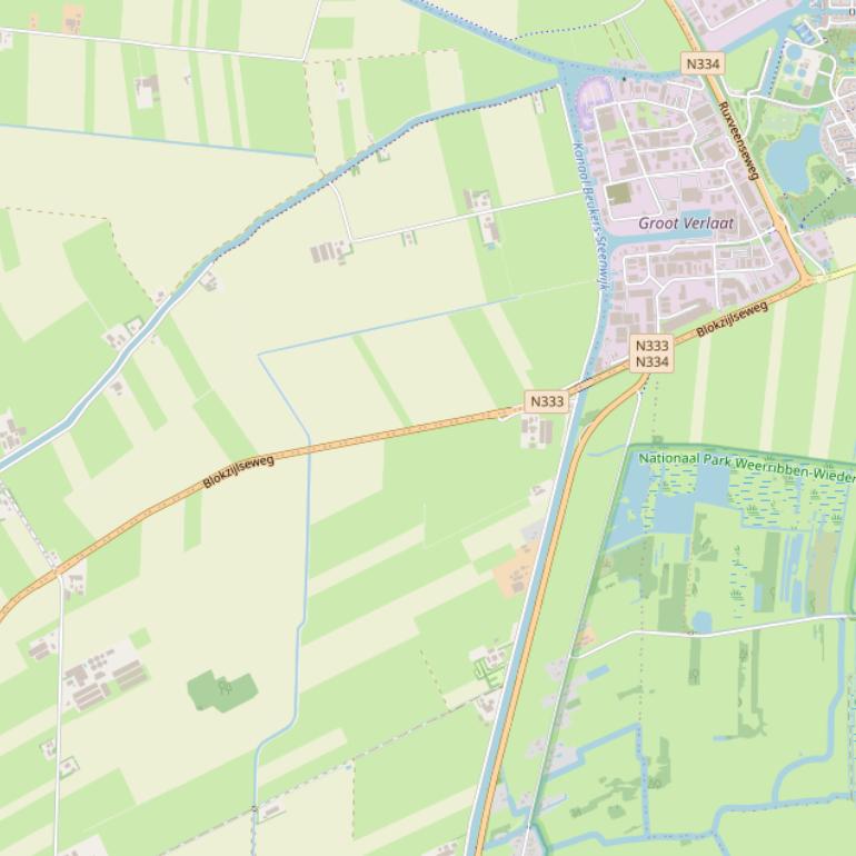 Kaart van de Zuidveenseweg.