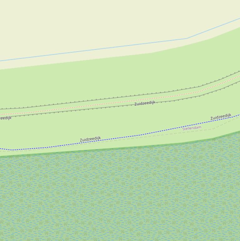 Kaart van de Zuidzeedijk.