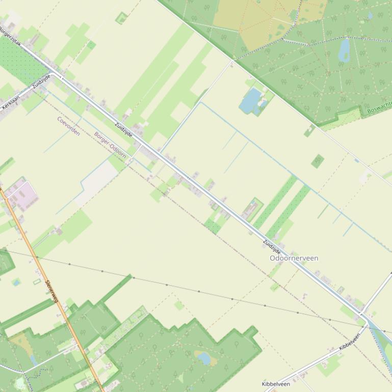 Kaart van  Zuidzijde.