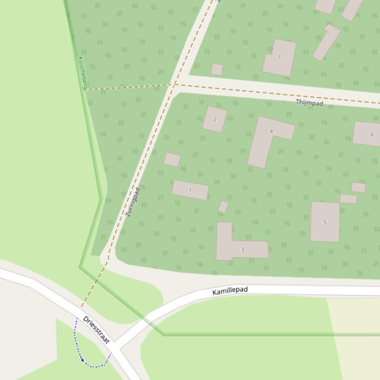 Kaart van het Zuringpad.