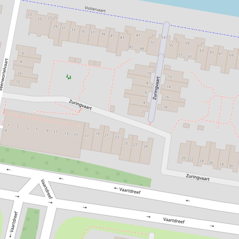 Kaart van  Zuringvaart.