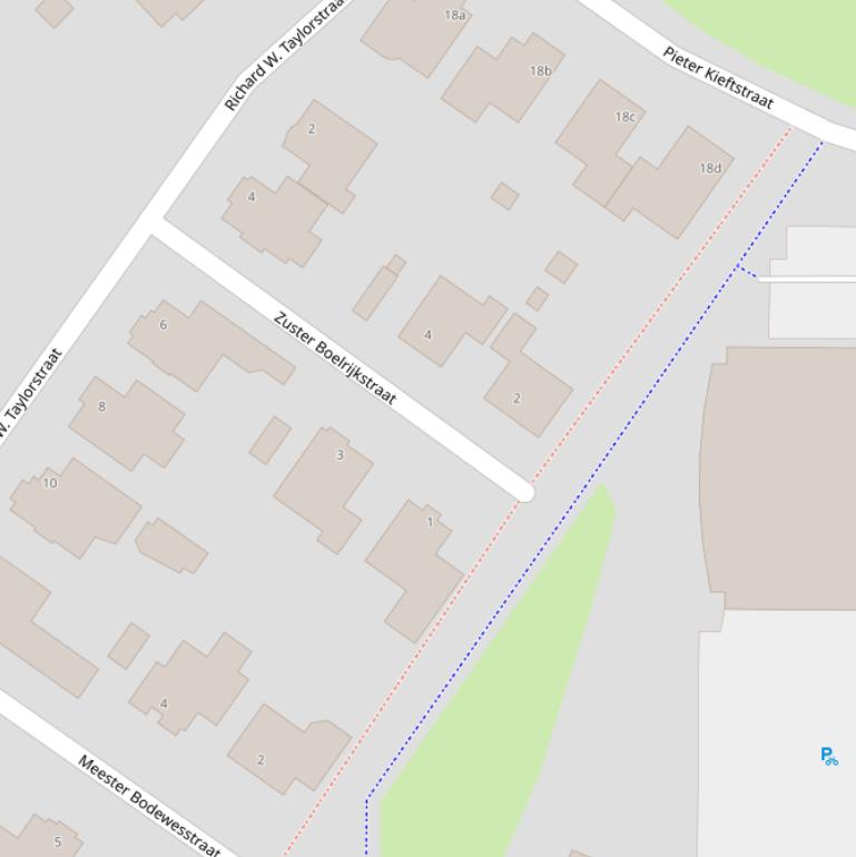 Kaart van de Zuster Boelrijkstraat.