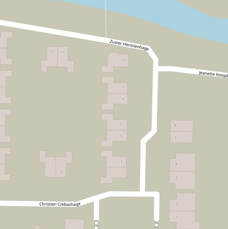 Kaart van  Zuster Hermienhage.