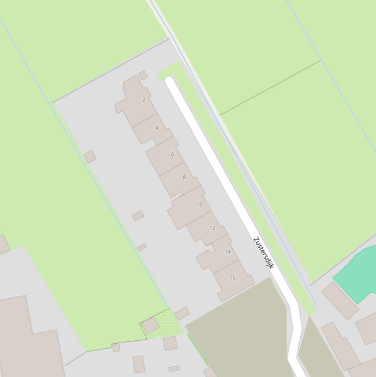 Kaart van de Zustersdijk.