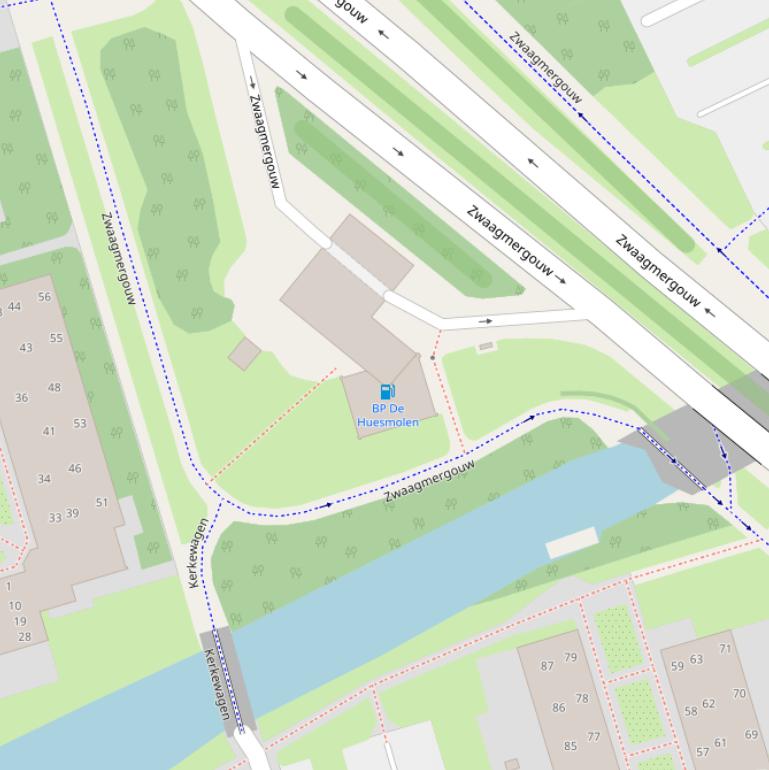 Kaart van  Zwaagmergouw.