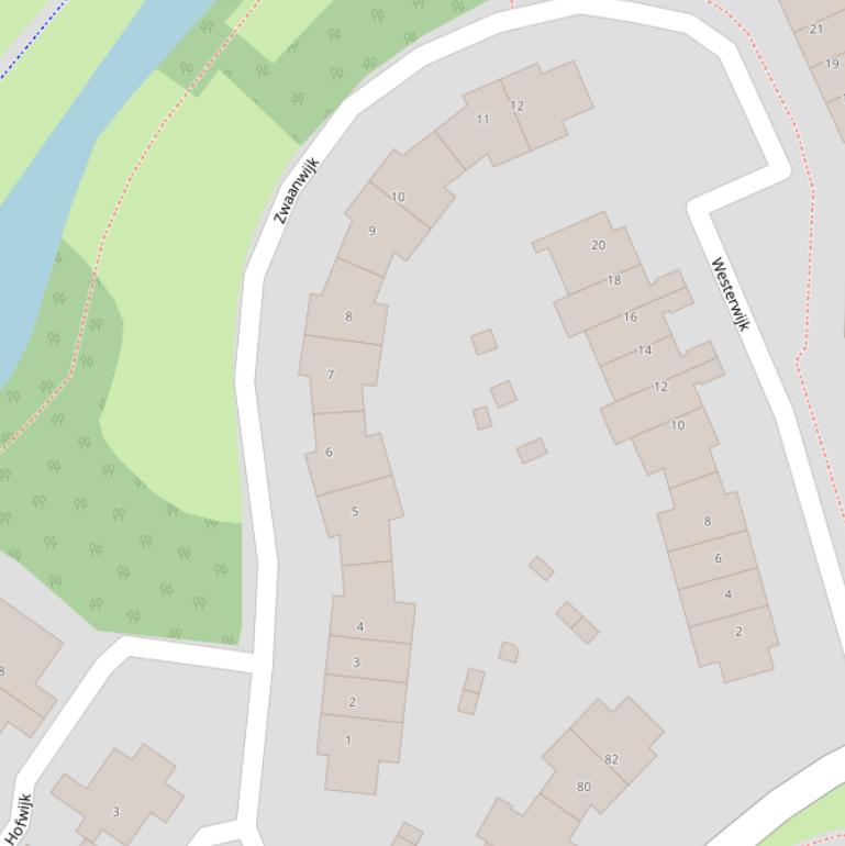 Kaart van  Zwaanwijk.