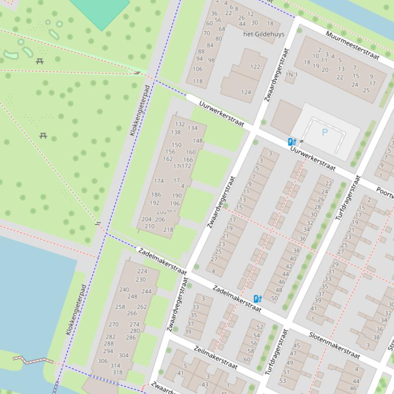 Kaart van de Zwaardvegerstraat.