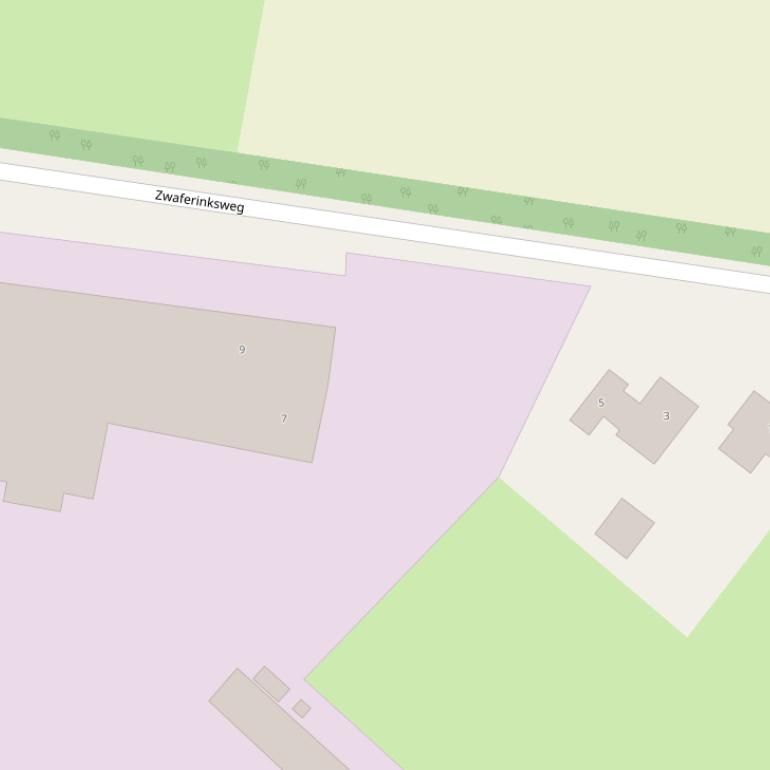Kaart van de Zwaferinksweg.