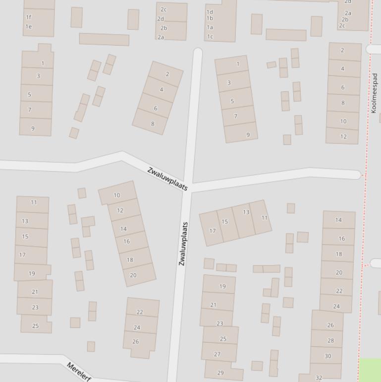 Kaart van de Zwaluwplaats.